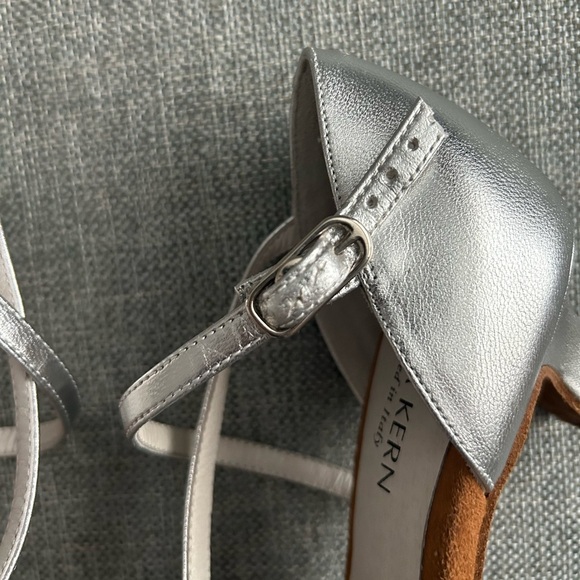 Anna Kern ballroom dance shoes silver size 6.5 - Picture 5 of 15